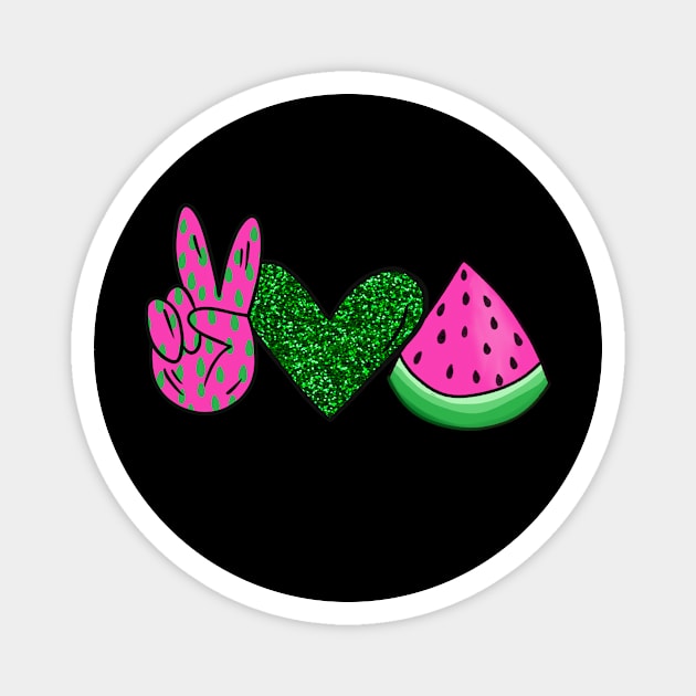 Peace Love and Watermelon Magnet by DANPUBLIC